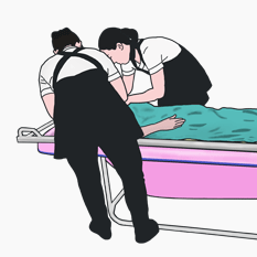 芦屋花二の湯灌